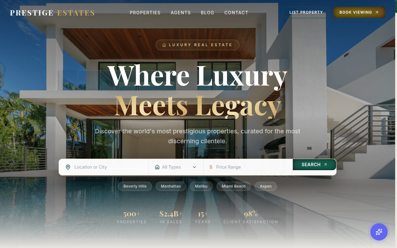 Prestige Estates — Luxury Real Estate